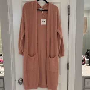 DAVI & DANI Blush Pink Knit Cardigan